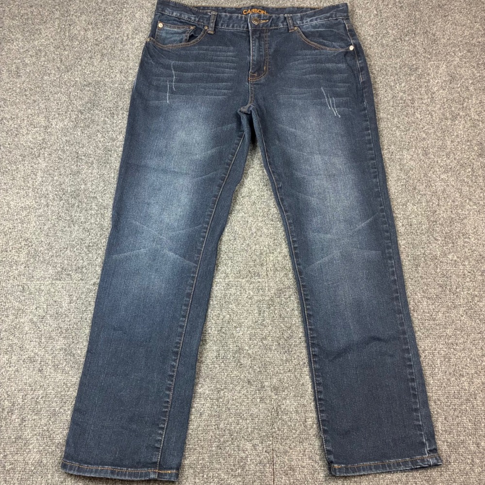 Carbon Freedom Flex Mens Slim Fit Dark Wash Stretch Denim Jeans 34x30